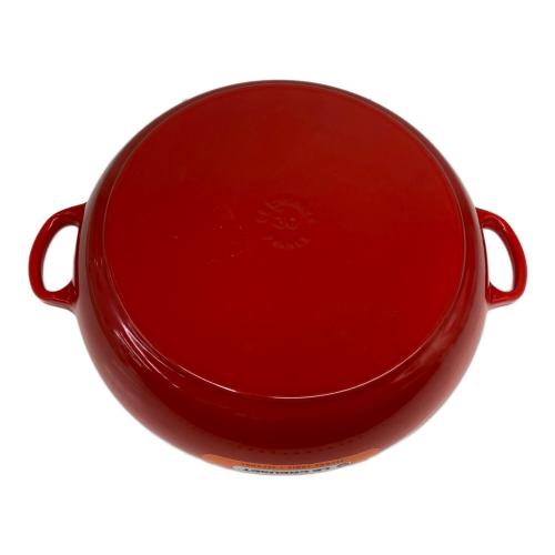 LE CREUSET (ルクルーゼ) 両手鍋 SIZE 30CM チェリーレッド ビュッフェ・キャセロール