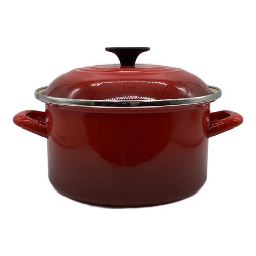 LE CREUSET (ルクルーゼ) 両手鍋 CASSEROLE（キャセロール）20㎝ レッド