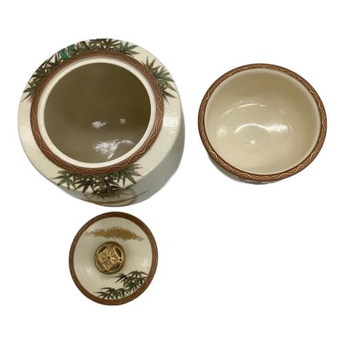 鳴滝窯（ナルタキガマ）茶道具 仁清写竹林文 皆具 城岳作
