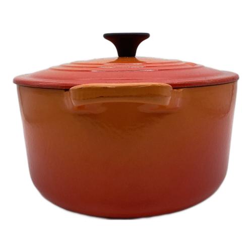 LE CREUSET (ルクルーゼ) 両手鍋 ココット・オーバル 25cm オレンジ