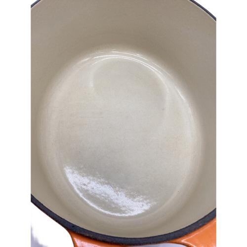 LE CREUSET (ルクルーゼ) 両手鍋 ココット・オーバル 25cm オレンジ