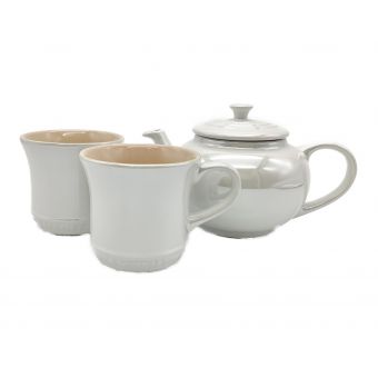LE CREUSET (ル・クルーゼ)  ホワイトラスター ティーポット＆マグ2Pセット