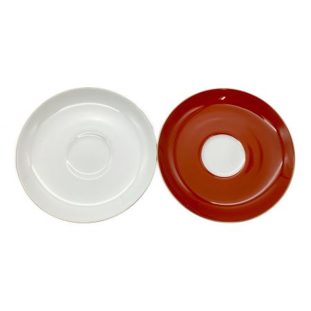 大倉陶園 (オオクラトウエン) モーニングカップ&ソーサー 紅白 2Pセット