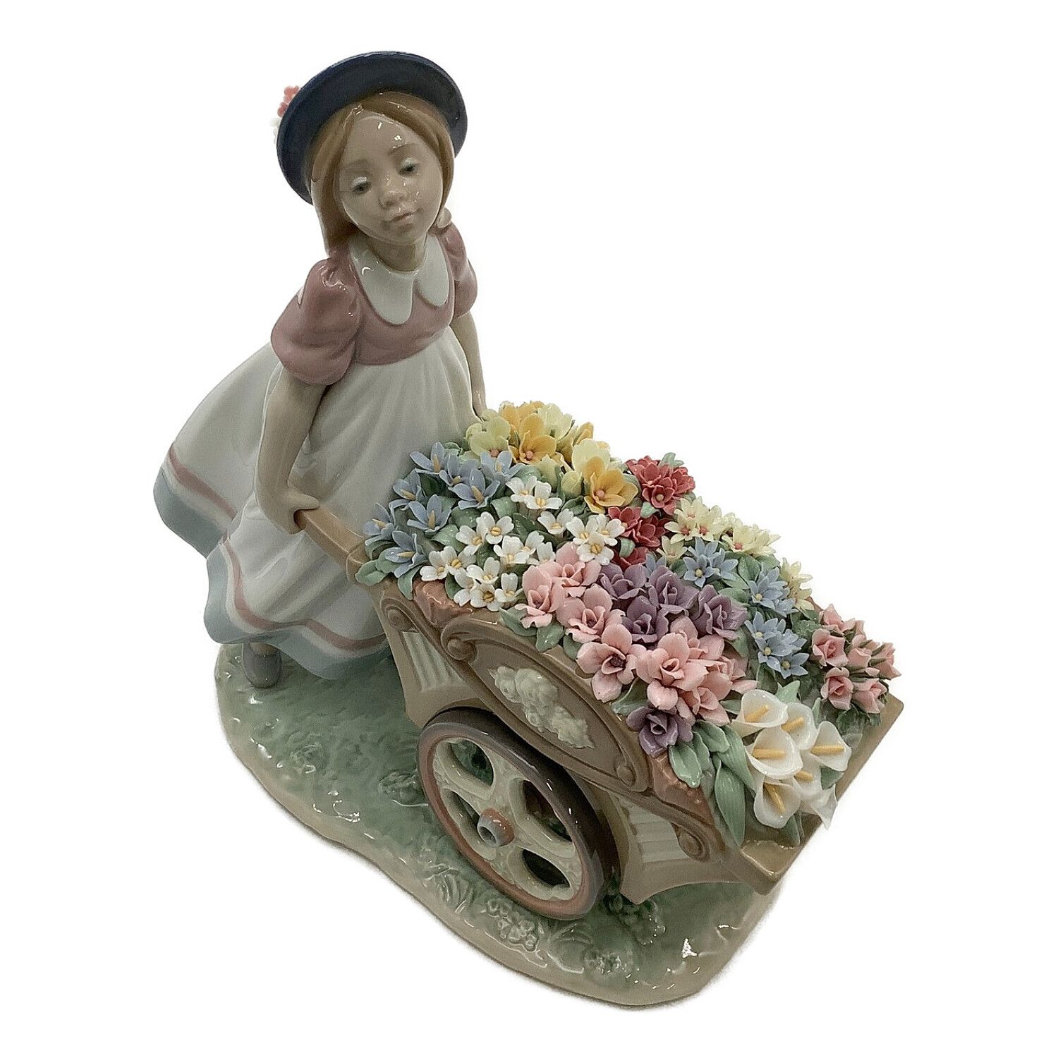 人気No.1 ☆美品☆LLADRO リヤドロ 『可愛いお花屋さん』 置物 陶器 