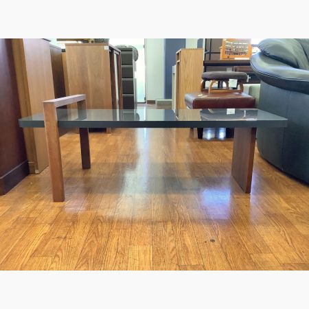 Pamouna (パモウナ) ローテーブル ブラック×ライトブラウン bellacontte DHラミネート/ウォールナット FLOATING TABLE