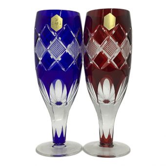 江戸切子ワイングラスセット 彩鳳 2Pセット
