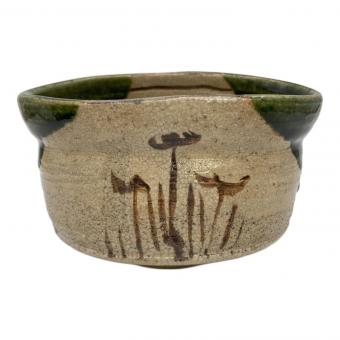 安右工門窯 抹茶碗 松本鐵山 織部