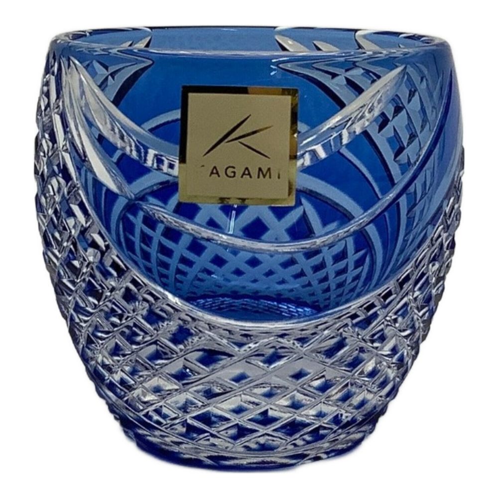 KAGAMI CRYSTAL (カガミクリスタル) 冷酒杯 魚子流し紋 江戸切子