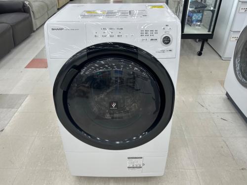 SHARP (シャープ) ドラム式洗濯乾燥機 右側キズ有 7.0kg 3.5㎏ ES-S7F 2021年製 クリーニング済 50Hz／60Hz