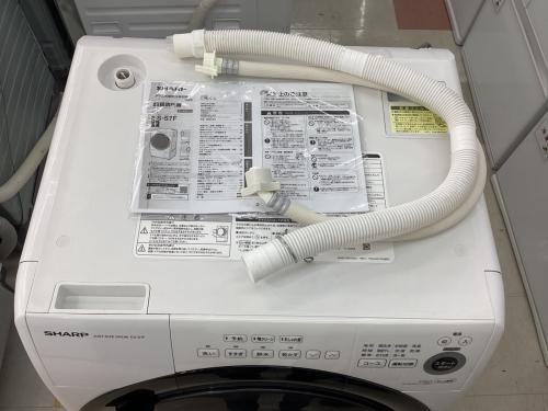 SHARP (シャープ) ドラム式洗濯乾燥機 298 7.0kg 3.5㎏ ES-S7F-WR 2022年製 クリーニング済 50Hz／60Hz