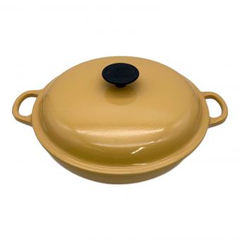 LE CREUSET (ルクルーゼ) 両手鍋 サフランイエロー ビュッフェキャセロール 26cm