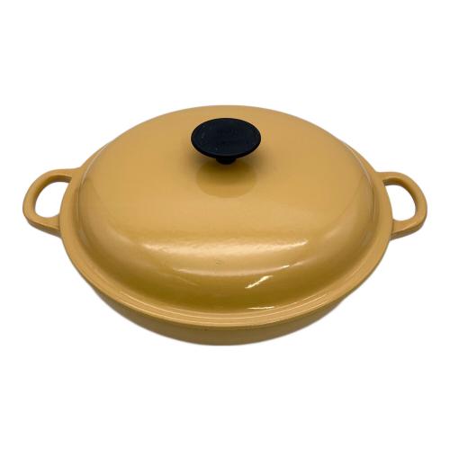LE CREUSET (ルクルーゼ) 両手鍋 サフランイエロー ビュッフェキャセロール 26cm