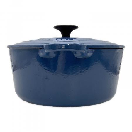 LE CREUSET (ルクルーゼ) 両手鍋 ココットロンド 24cm ブルー