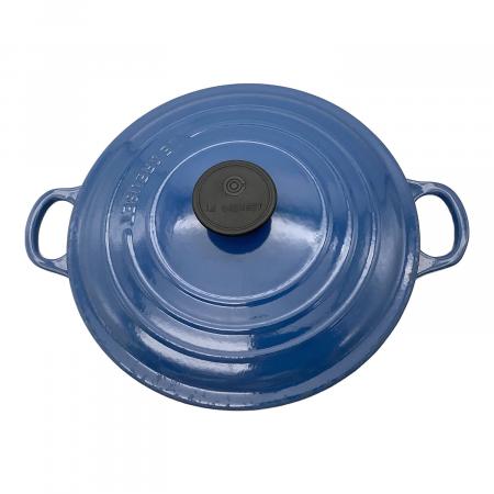 LE CREUSET (ルクルーゼ) 両手鍋 ココットロンド 24cm ブルー