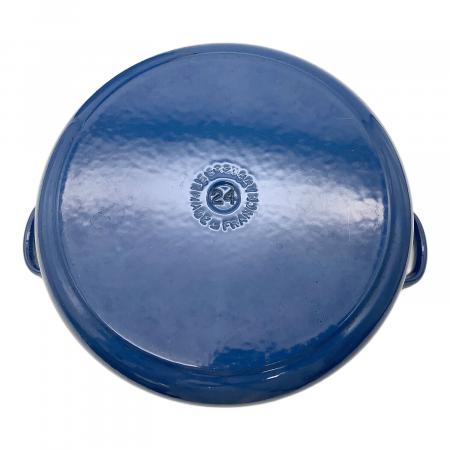 LE CREUSET (ルクルーゼ) 両手鍋 ココットロンド 24cm ブルー