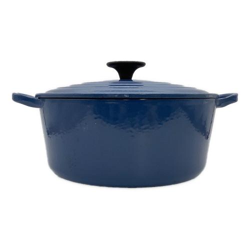 LE CREUSET (ルクルーゼ) 両手鍋 ココットロンド 24cm ブルー