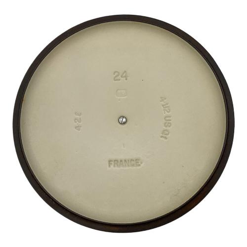 LE CREUSET (ルクルーゼ) 両手鍋 ココットロンド 24cm ブルー