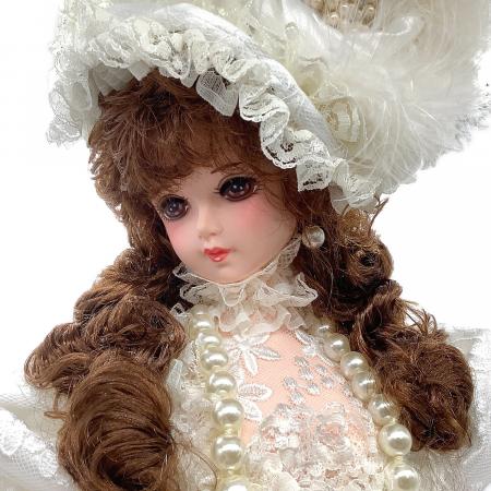 スキヨ人形研究所 フランス人形 グレイシィ リボン ホワイト