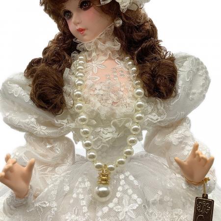 フランス人形 スキヨ人形研究所　リボン レトロ お座りフランス人形 スキヨドール スキヨ人形研究所