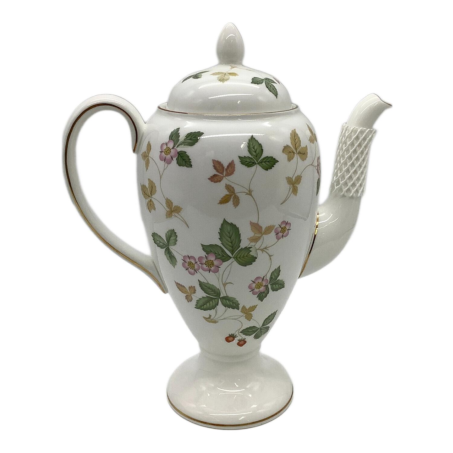 【未使用 黒壺】ウェッジウッド ワイルドストロベリー ティーポット Wedgwood (ウェッジウッド) ティーポット L 1200ml ワイルド