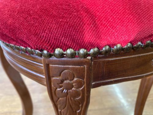 猫脚スツール レトロ風 赤 ヴィンテージ風 かわいい 222-1325-001 猫脚スツール レトロ風 赤 ヴィンテージ風 かわいい 222-1325-001