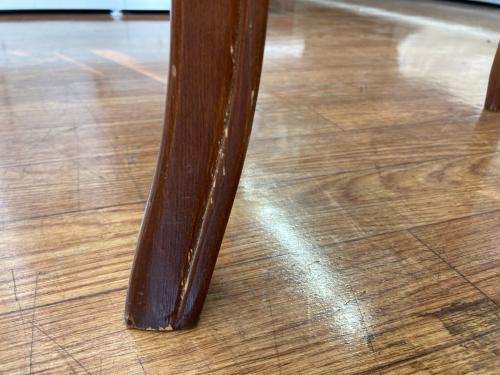 ダイニングチェアー ロココ・アンティーク調 猫脚 ブラウン×レッド