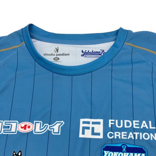 横浜FC (ヨコハマエフシー) サッカーユニフォーム CLAUDIO PANDIANI 2021シーズン ホーム レプリカ 11番 三浦知良 メンズ SIZE 3XL スカイブルー