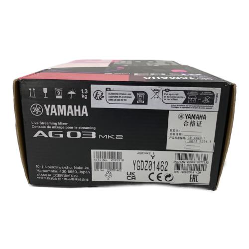 YAMAHA (ヤマハ) ウェブキャスティングミキサー AG03MK2