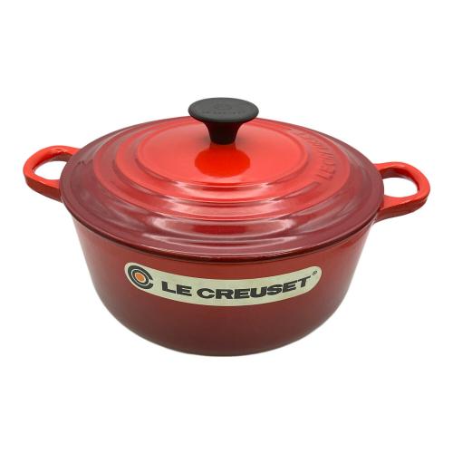 LE CREUSET (ルクルーゼ) 鍋 20㎝ レッド ココット・ロンド