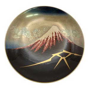 輪島塗 (ワジマヌリ) 盃 富嶽三十六景漆絵盃