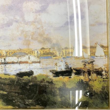 絵画 モネ名画額F10号 アルジャントーユの停泊所 1757040｜トレファク