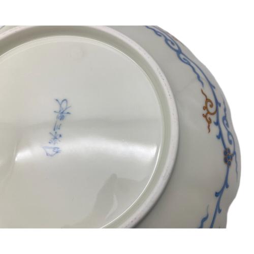 深川製磁 (フカガワセイジ) 菊割親皿 染錦金彩鳳凰