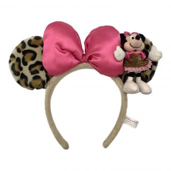 Disney RESORT (ディズニーリゾート) カチューシャ ミニー キャラクターグッズ ヒョウ柄 ブラウン×ピンク