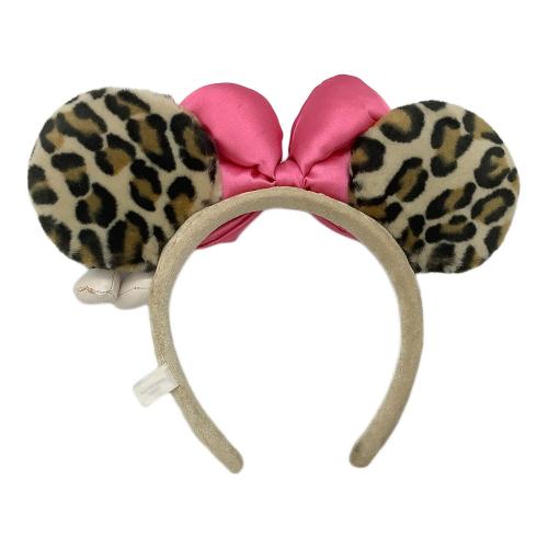 Disney RESORT (ディズニーリゾート) カチューシャ ミニー キャラクターグッズ ヒョウ柄 ブラウン×ピンク