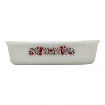 Fire King (ファイヤーキング) ディープローフパン ホワイト×ピンク プリムローズ