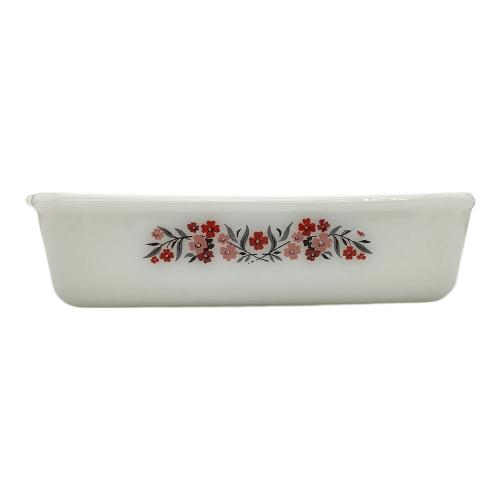 Fire King (ファイヤーキング) ディープローフパン ホワイト×ピンク プリムローズ