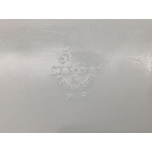 Fire King (ファイヤーキング) ディープローフパン ホワイト×ピンク プリムローズ