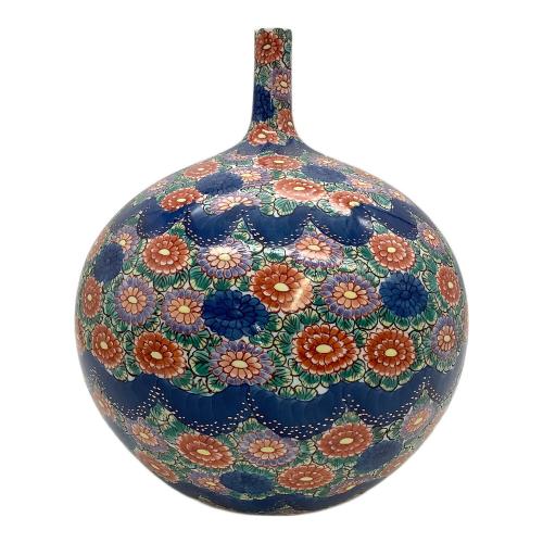 有田焼 (アリタヤキ) 花瓶 錦彩窯 染錦萄園景図