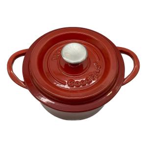 Goodplus (グッドプラス) 両手鍋 直径約18.5㎝ レッド Castpot