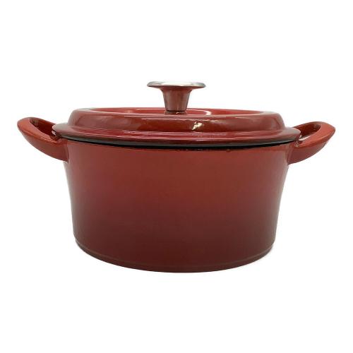 Goodplus (グッドプラス) 両手鍋 直径約18.5㎝ レッド Castpot