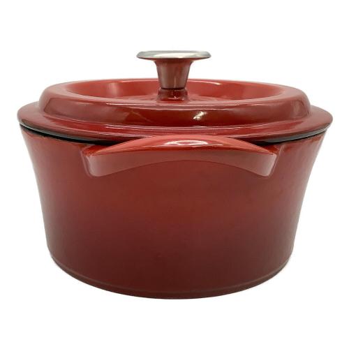 Goodplus (グッドプラス) 両手鍋 直径約18.5㎝ レッド Castpot