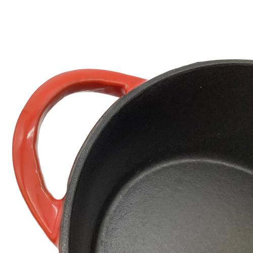 Goodplus (グッドプラス) 両手鍋 直径約18.5㎝ レッド Castpot
