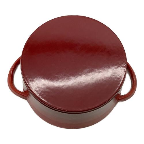 Goodplus (グッドプラス) 両手鍋 直径約18.5㎝ レッド Castpot