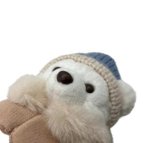DISNEY (ディズニー) ぬいぐるみチャーム ディズニーグッズ ブルー×ブラウン/ニット帽グリーンボタン2つ