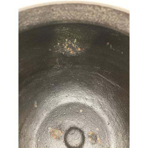 茶釜 佐藤 清光 作　金属工芸　　真形浜松地紋　尻張釜　羽付釜