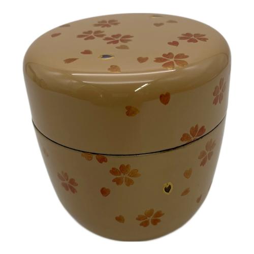 白塗中棗 桜蒔絵（内遠山）