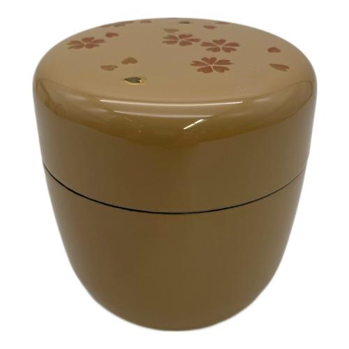 白塗中棗 桜蒔絵（内遠山）