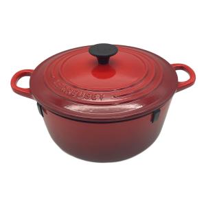 LE CREUSET (ルクルーゼ) 両手鍋 22cm レッド ココット・ロンド