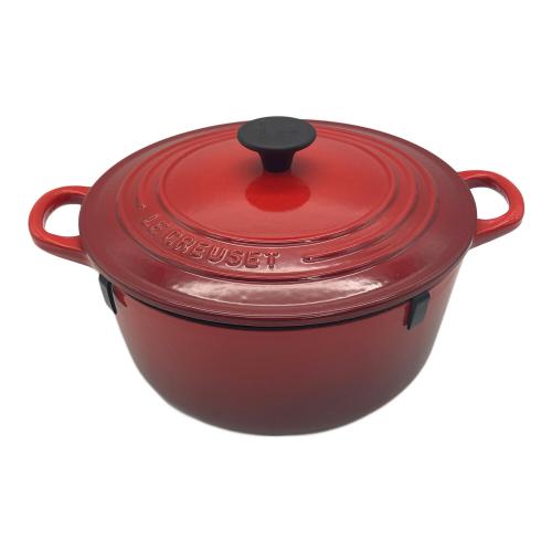LE CREUSET (ルクルーゼ) 両手鍋 22cm レッド ココット・ロンド