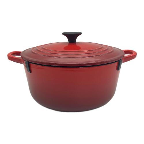 LE CREUSET (ルクルーゼ) 両手鍋 22cm レッド ココット・ロンド